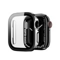 Dux Ducis - Apple Watch 7 (45mm) Hardcase Bumper Hülle mit Galvanisiertem Rahmen + Display Schutzglas - Schwarz