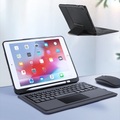 Dux Ducis - 2in1 iPad 9.7 (2018/2017) / iPad Pro 9.7 / iPad Air 2 / iPad Air Leder Schutzhülle Smart Cover Magnetische Bluetooth Tastatur - Schwarz
