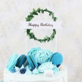 Sonstige Marke, Kuchenstecker Happy Birthday Tortenstecker Topper Dekoration für Torten / Kuchen - Blätter (Grün)