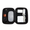Sonstige Marke, (14x11x6.5cm) Universal Hartschalen Organizer Tasche mit Reissverschluss für Smartphones / Tablets - Schwarz