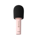 Joyroom - Karaoke Bluetooth 5.0 Handmikrofon mit integriertem MP3 Player mit MicroSD-Karten Slot und Lautsprecher (1200mAh) für Smartphone / Tablet / Computer - Rosa