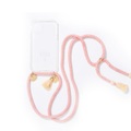 ETUUI - iPhone 12 / iPhone 12 Pro Necklace Hybrid TPU Hülle Air Cushion Fallschutz + Handykette - Rosa