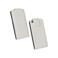 Fontastic - iPhone 6 / 6S Noma Leder Tasche Flip Cover Vertikal - Weiss