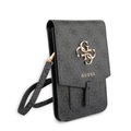 Guess, Guess - 4G Wallet Bag Universal Handy Umhänge Tasche Portemonnaie Metall Logo (GUWBG4GFGR) - Grau