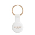 Guess - Apple AirTag Anhänger Silikon Case Hülle Schlüsselanhänger (GUATSGEH) - Weiss