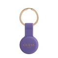 Guess - Apple AirTag Anhänger Silikon Case Hülle Schlüsselanhänger (GUATSGEU) - Violett