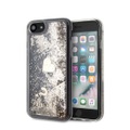 Guess - iPhone SE (2022/2020) / 8 / 7 / 6S Hardcase Hülle Liquid Glitter Hearts (GUHCI8GLHFLGO) - Gold / Transparent