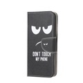 Samsung Galaxy A32 5G Leder Tasche mit Kartenfach Don´t Touch My Phone - Schwarz