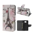 Samsung Galaxy A5 (2016) Leder Tasche mit Kartenfach Paris Eiffelturm