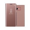 Samsung Galaxy A5 (2017) Clear View Standing Cover Hülle - Roségold