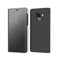 Samsung Galaxy A8 (2018) Clear View Standing Cover Hülle - Schwarz