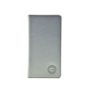 Mike Galeli - Samsung Galaxy S6 Echtleder Book Case Tasche Flip Cover Hand Made (G-SG6BOOK-02) - Grau
