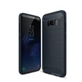 Samsung Galaxy S8 Gummi Case Schutzhülle im Carbon Look - Dunkelblau