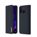 Dux Ducis - Huawei P30 Lite Flip Wallet Cover Echtleder Tasche Wish Series - Dunkelblau