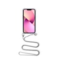 Apfelkiste © - iPhone 13 Mini Necklace Gummi Hülle Air Cushion Fallschutz + Schlangenkette (1.2m) - Silber