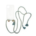 ETUUI - iPhone 11 / iPhone Xr Necklace Hybrid TPU Hülle Air Cushion Fallschutz + Handykette - Blau