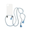 ETUUI - iPhone 11 / iPhone Xr Necklace Hybrid TPU Hülle Air Cushion Fallschutz + Handykette - Hellblau