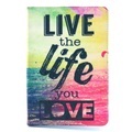 iPad Mini 1 / 2 / 3 Leder Tasche Hülle - Live the Life you love