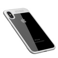 IPAKY - iPhone X Hybrid TPU Bumper Hardcase Hülle - Transparent / Weiss