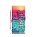 iPhone 8 / 7 / 6 / 6S Leder Tasche Portemonnaie Never Stop Dreaming