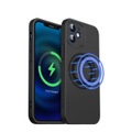 iPhone 12 Mini MagSafe Silikon Case Hülle + Kameraschutz - Schwarz