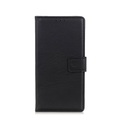 iPhone 12 Mini Leder Tasche Flip Cover mit Kartenfächer - Schwarz