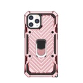 iPhone 12 / iPhone 12 Pro Hybrid Hardcase Hülle + Magnetischer Kickstand Haltering - Roségold