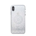 Apfelkiste © - iPhone Xs / X Gummi Case Hülle Ultra Thin Mandala - Transparent / Weiss