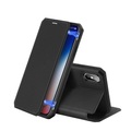 Dux Ducis - iPhone Xs / X Magnet Flip Wallet Cover Leder Tasche - Schwarz