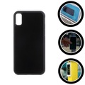 iPhone Xs / X Case Hülle Anti-Gravity mit selbstklebender Nano Rückseite - Schwarz