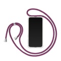 Jalouza - Samsung Galaxy S10 Necklace Gummi Hülle Air Cushion Fallschutz + Handykette (S10DKAe) - Transparent / Violett