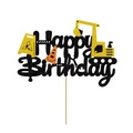 Sonstige Marke, Kuchenstecker Happy Birthday Tortenstecker Topper Dekoration für Torten / Kuchen - Bagger