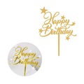 Sonstige Marke, Kuchenstecker Happy Birthday Sterne Acryl Tortenstecker Topper Dekoration für Torten / Kuchen - Gold