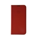 Mike Galeli - iPhone 13 Mini Echtleder Book Case Tasche Flip Cover Hand Made (MARCIP13MINI-M04) - Rot