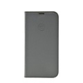 Mike Galeli - iPhone 13 Pro Echtleder Book Case Tasche Flip Cover Hand Made (MARCIP13PRO-M06) - Grau