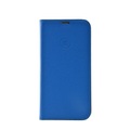 Mike Galeli - iPhone 13 Pro Echtleder Book Case Tasche Flip Cover Hand Made (MARCIP13PRO-M03) - Blau