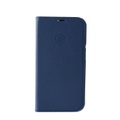 Mike Galeli - iPhone 14 Echtleder Book Case Tasche Flip Cover Hand Made (MARCIP14-M03) - Dunkelblau