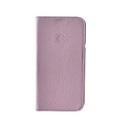 Mike Galeli - iPhone 14 Plus Echtleder Book Case Tasche Flip Cover Hand Made (MARCIP14MAX-M02) - Rosa