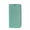 Mike Galeli - iPhone 14 Plus Echtleder Book Case Tasche Flip Cover Hand Made (MARCIP14MAX-M09) - Türkis