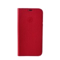 Mike Galeli - iPhone 14 Pro Max Echtleder Book Case Tasche Flip Cover Hand Made (MARCIP14PROMAX-M04) - Rot