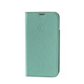 Mike Galeli - iPhone 14 Pro Max Echtleder Book Case Tasche Flip Cover Hand Made (MARCIP14PROMAX-M09) - Türkis