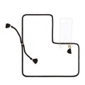 ETUUI - iPhone 13 Mini Necklace Hybrid TPU Hülle Air Cushion Fallschutz + Handykette - Schwarz