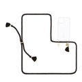 ETUUI - iPhone 13 Necklace Hybrid TPU Hülle Air Cushion Fallschutz + Handykette - Schwarz / Gold