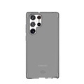 ITSkins - Samsung Galaxy S22 Ultra 5G Hybrid Clear Antimikrobielle Schutz Hardcase Hülle (Fallschutz 3 Meter) - Transparent / Schwarz