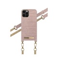 iDeal of Sweden - iPhone 12 / iPhone 12 Pro Necklace Case Hardcase Hülle + Handykette (IDNCSS20-I2061-211) - Misty Rose Croco