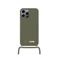 iDeal of Sweden - iPhone 13 Pro Max Necklace Case Hardcase Hülle Ordinary + Handykette (IDONCAW21-I2167-324) - Cool Khaki