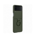 Samsung Galaxy Z Flip4 Silicone Cover with Ring - Khaki Hülle