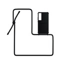 Urbany's, Urbany's - (130cm) Samsung Galaxy S21 5G All Black Necklace Hybrid Hülle Air Cushion Fallschutz + Handykette (PN-ABB-SS21-ABB) - Schwarz