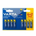 Varta - 6+2 Blister High Energy AAA Batterie LR03 Alkaline 1.5V (4903 B6+2)