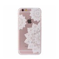 Redneck - iPhone 6 / 6S Hardcase Hülle Tri Lace Design (RNCS01536) - Transparent / Weiss